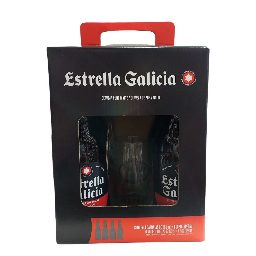 Estuche Estrella Galicia con Vaso 